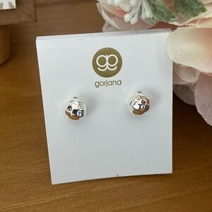 Gorjana Silver Earrings Hammered Faceted Ball Studs Nordstrom Sold Out NWT